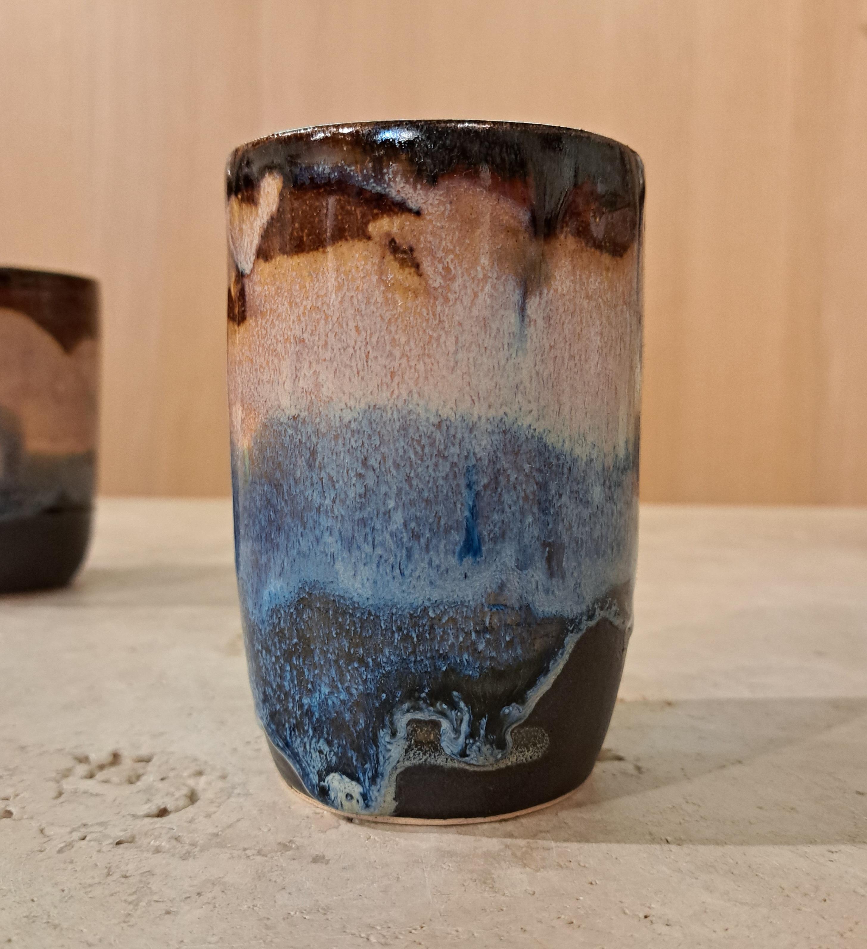 Ceramic cup TERRE FONCÉE large