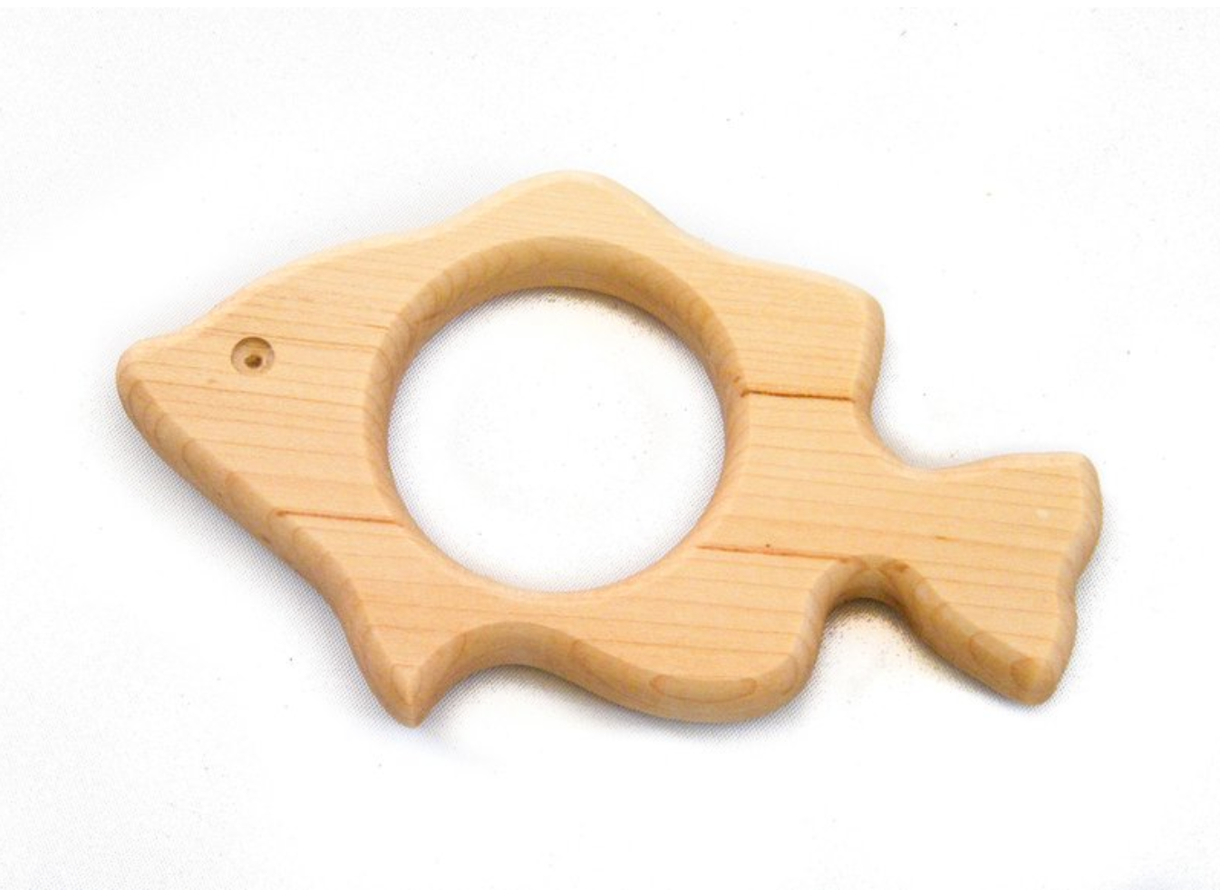 FISH wooden teething ring