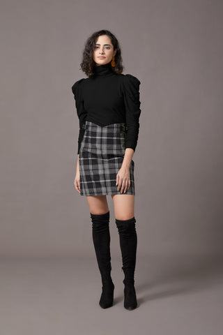 cokluch-jupe-fleurdecoton-plaid-noir-ah2122