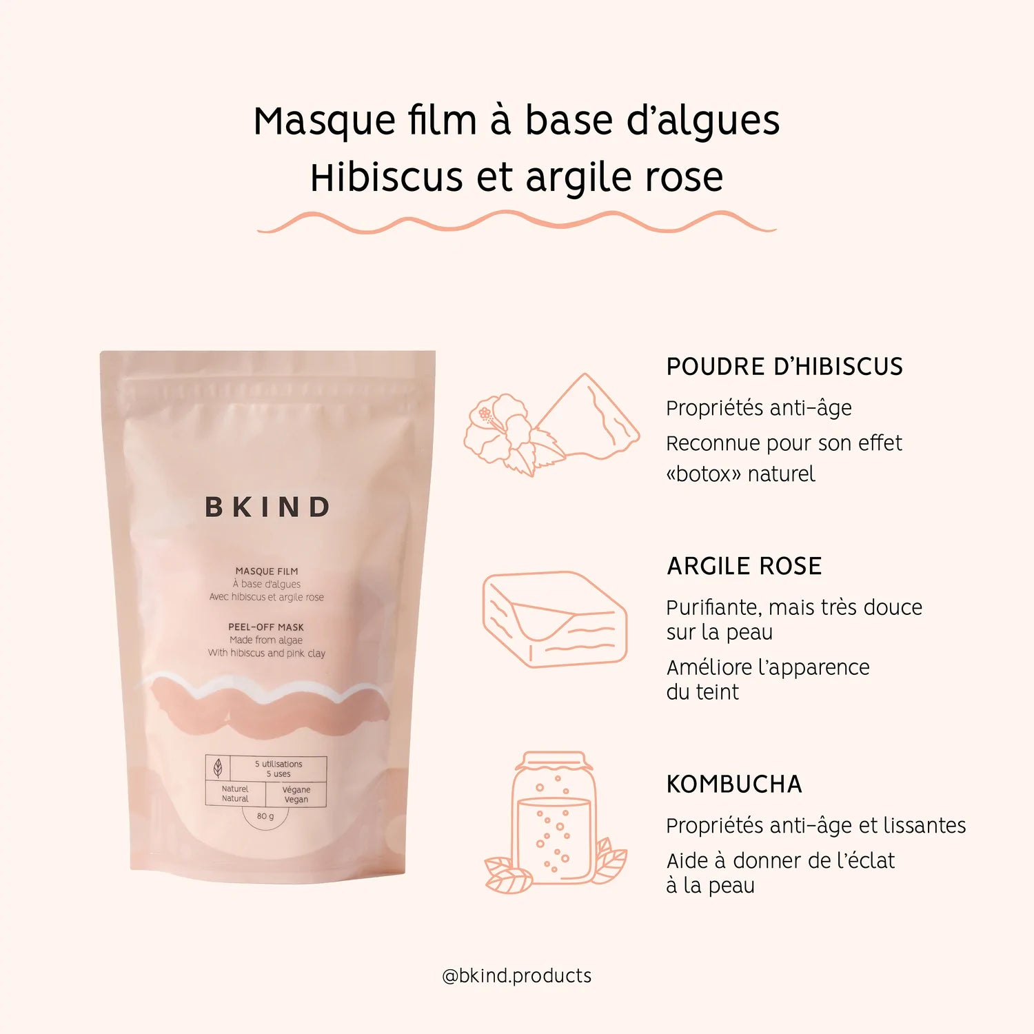 bkind-pourlecorps-beauté-masque-peeloff-algue-cosmetique-hibiscus-argilerose